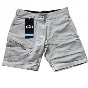 Gill Sailing UV Tec Tech Shorts Lightweight Silver UV012W Women's Size 4 NWT